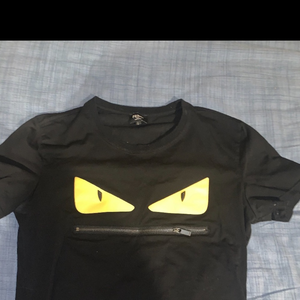 Black Fendi, yellow Monster Shirt